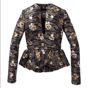 NWT BIRD BY JUICY COUTURE JACQUARD PEPLUM JACKET